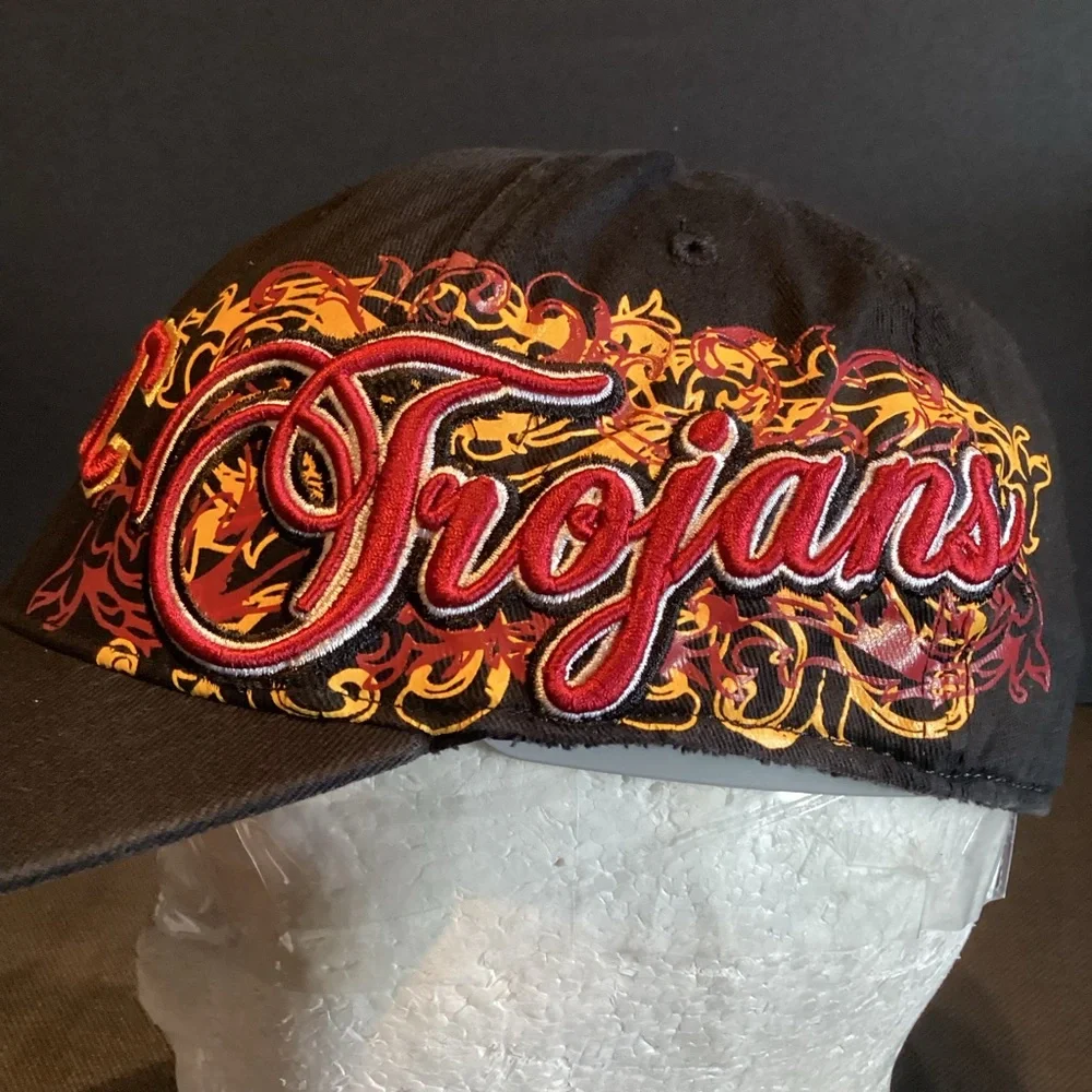 USC Trojans script spellout heavy embroidery one fit hat by Top of the World - Picture 5 of 13